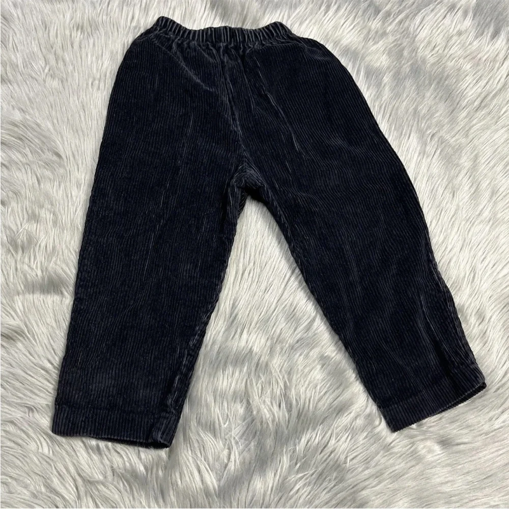 Vintage 90s Childrens Black Corduroy Pull On Pants
